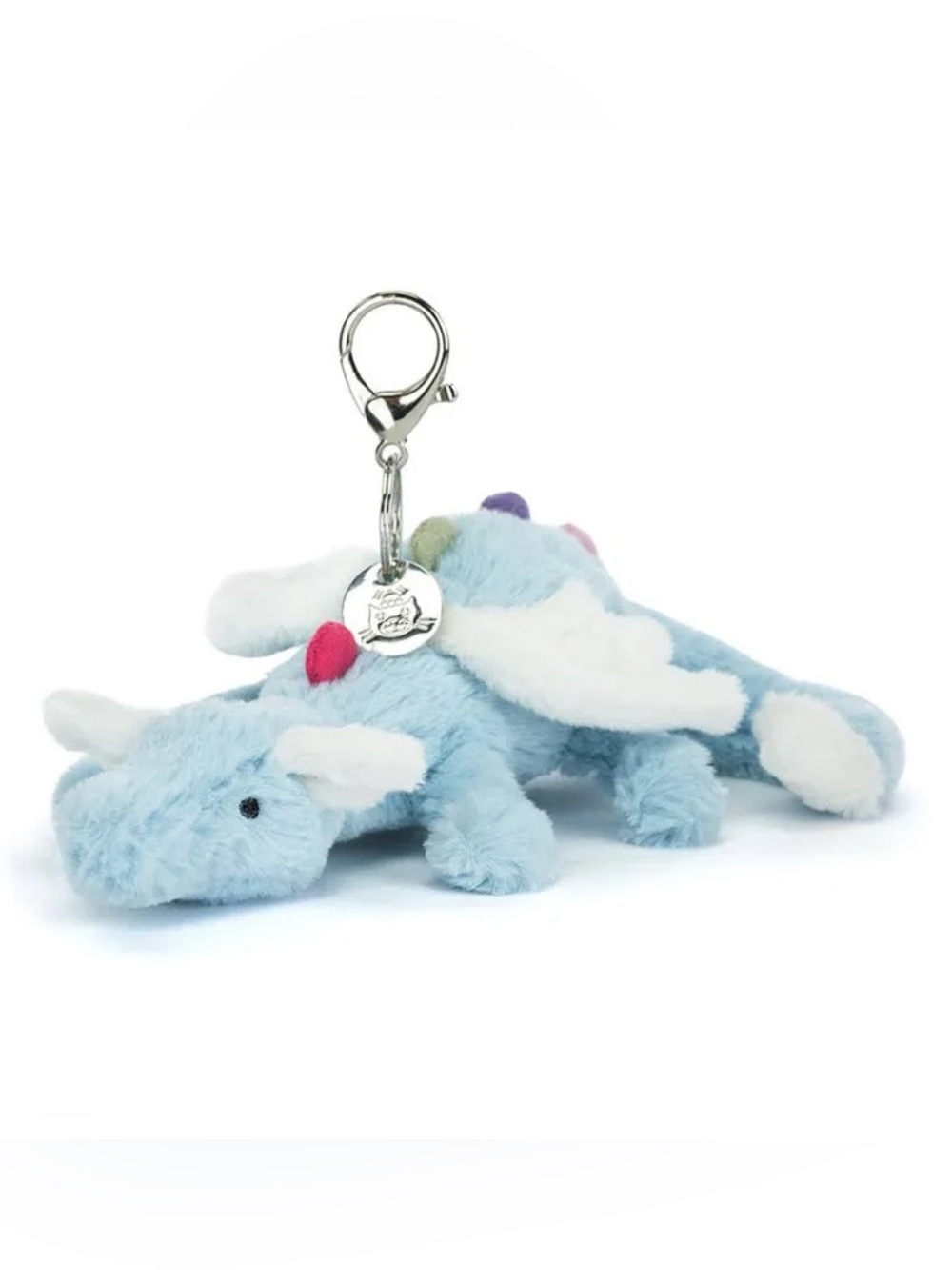 Jellycat Sky Dragon Keychain Bag Charm Blue Dragon Plush Collectible New w/ Tags